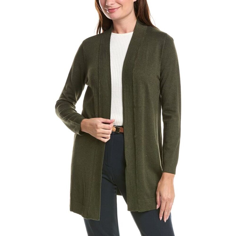 T Tahari Womens Open Front Cardigan, Grey